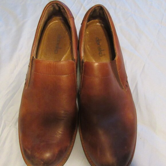 Mens Dansko Jackson Brown Leather Slip On Comfort Loafers Shoes Sz 11.5 / 45